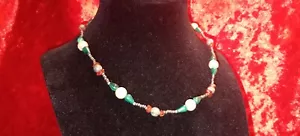 Stunning Vintage Stone and STERLING Bead Necklace (Red ones Florenence) Wow.... - Picture 1 of 5
