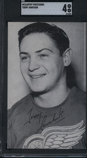 1951-2 McCarthy Postcard Terry Sawchuk Detroit Red Wings HOF SGC 4 VG-EX 