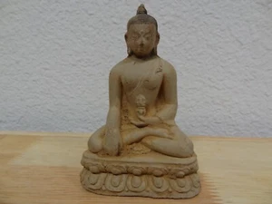 ANTIKE MONGOLISCHE TIBETISCHE BUDDHISTISCHE TONSTATUE IM ZANABAZAR-SCHULSTIL - Bild 1 von 15