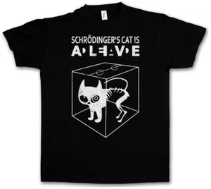 SCHRÖDINGER?S CAT IS ALIVE DEAD II T-SHIRT - The Big Schroedinger TV Bang Theory - Picture 1 of 1