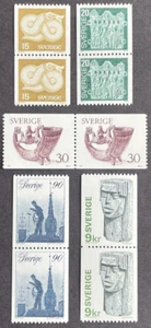 Sweden 1976 Complete Set of 5 Unfolded Pairs MNH OG Sc# 1173-1177 - Picture 1 of 2