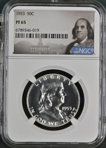 1953 Proof Franklin Half Dollar - NGC PF 65 Benjamin Franklin Label