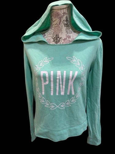 UNDERCOVER Felpa con cappuccio donna vintage Victoria’s Secret rosa. Blu acqua. Taglia m