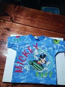 Disney Mickeys Club House Full Print Mickey Surf H2O Fun T Shirt Size 4 - Picture 1 of 17