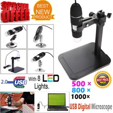 500X/800X/1000X USB2.0 Microscope Endoscope 8LED Digital Magnifier Video Camera