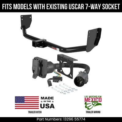 Enganche de remolque para Chrysler Aspen 07-09 con cableado de 7 pines apto para enchufe USCAR Curt 6 k Foto 1 de 4
