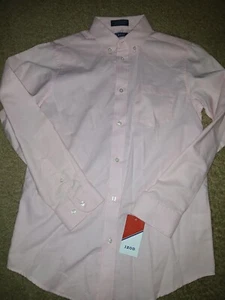 IZOD-YOUTH- BUTTON DOWN SHIRT-PINK-SIZE 16 REGULAR-NEW/TAGS- LONG SLEEVE - Picture 1 of 4