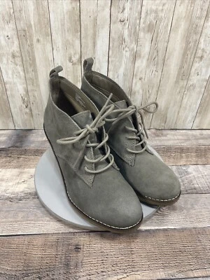 Botines de cuña de cuero gamuza gris White Mountain para mujer Lambert talla 9,5 M Foto 1 de 4