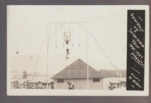 Athens PENNSYLVANIA RPPC 1927 ACRÓBATAS Espectáculo Lateral FERIA CARNAVAL Midway Sideshow - Imagen 1 de 3