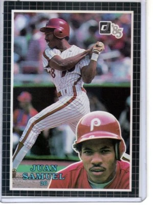 1985 Donruss - Action All-Stars #56 Juan Samuel Jumbo baseball card  - Image 1 of 2