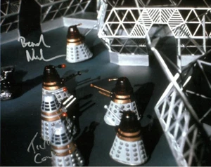 Doctor Who Autograph: TIMOTHY COMBE & BERNARD NEWNHAM (Evil/Daleks) Signed Photo - Picture 1 of 1
