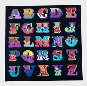 Ben Eine: A-Z Alphabet Black - Lenticular Signed Postcard Art Print - Picture 1 of 3