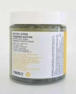 Truly Matcha Whipped Face Scrub + Green Tea, Dead Sea Salt & Vitamin A (4oz) NEW - Picture 1 of 3