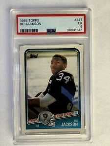 1988 Topps Football #327 Bo Jackson Raiders RC Rookie PSA 5 EX - Picture 1 of 2