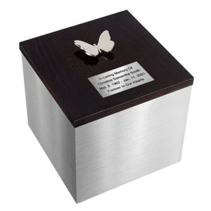 Silver Box For Ashes - Exclusive stainless steel urn for Adult ashes - Imagen 1 de 12