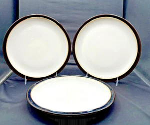 Sango Solitude Black Dinner Plates - Set of 3 - #4730 Retired 10 3/4" Excellent - Picture 1 of 20