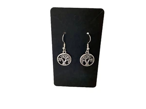 Tree Of Life Silver Fashion Drop Earrings - Bild 1 von 4