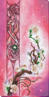 DIY Bead Embroidery Needlepoint Kit "Sakura blossom " Stitching Handmade - Image 1 of 4