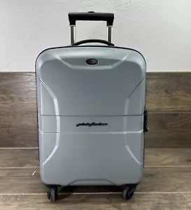 Brics Pininfarina Suitcase Hard Case Silver 4-Wheel Luggage Carry On-READ - Picture 1 of 15