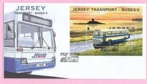 JERSEY Post 2008 - FDC - TRANSPORT - BUSES - II Mini Sheet  - Special Handstamp - Picture 1 of 2
