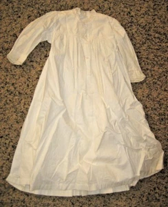 Antique doll white baby gown dress & slip - Picture 1 of 3