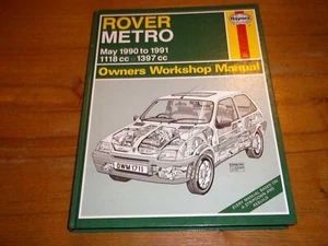 HAYNES ROVER METRO MANUAL MAY 1990 TO 1991,1118CC AND 1397CC. - Picture 1 of 1