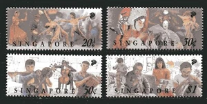 SINGAPORE 1994, SPRING FESTIVAL, MUSIC, PUPPETS, BALLET, Scott 687-690, MNH - Picture 1 of 1