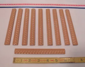 10 pcs. *Cinnamon Brown* Vintage Ceramic Liner-Pencil-Sizzle Tiles; 5/8" X 6" - Picture 1 of 12