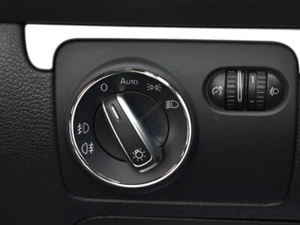 For VW Golf 5 6 7 Plus Chrome Light Switch Ring Surround Polished Aluminum x1 - Foto 1 di 2