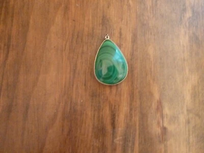 Итальянская малахитовая капля Vicenza 800 серебро  - Изображение 1 из 4