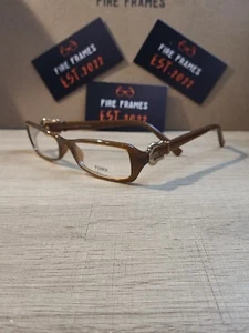 🔥RARE Vintage Fendi F708 004 light Brown Oval RX-able Frames 53 [] 17 135 - Picture 1 of 9
