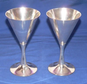 2 Sektkelche Silber Pokale 16 cm #6270 - Bild 1 von 5