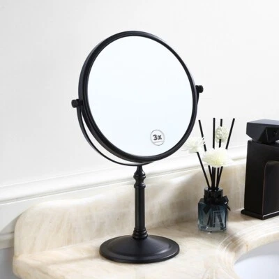 Bathroom Accessories Black Oil Rubbed Brass Beauty Makeup Round Mirror 2ba643 - Image 1 of 4