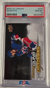 2019-20 Upper Deck Young Gun Canvas  #C97 Adam  Fox ** Graded PSA 10!!** - Bild 1 von 2
