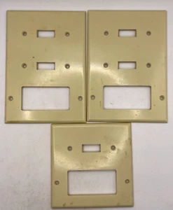 Leviton 636-80421-I x2 & 80405-I Gerätekombination Wandplatte, Elfenbein 3 Stück ⭐ - Bild 1 von 6