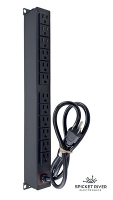 Eaton FlexPDU-15 EFLXL1500R-PDU1U 12-Outlet 120V Power Distribution Rack - Image 1 of 2