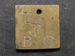 w1271. Jamaica, Bowden, dock worker's tally, United Fruit Co. - Picture 1 of 2