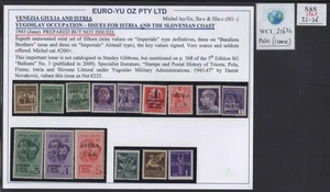 WC1_21674.ITALIAN OCCUP.:ISTRIA. 1945 cplt. set.Sas 22-36. MNH - Picture 1 of 1