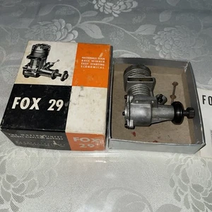 Vintage Fox 29 Stunt control line model airplane engine glow motor Original Box - Picture 1 of 16