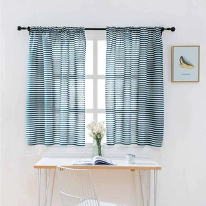 Cortinas Cortas para Ventana de Cocina Cenefa Transparente Pantalla Decorativa - Imagen 1 de 12