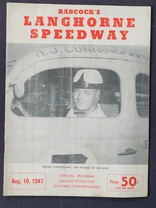 1947 National Championship Stock Car (NCSCC) Langhorne Speedway, Bob Flock Wins - Picture 1 of 12