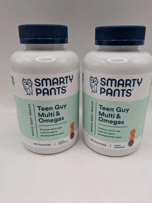 Pacote com 2 Gomas SmartyPants Teen Guy Multi & Omegas - 120ct Expira em 15/09/2026 - Imagem 1 de 4