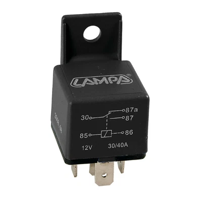 Relè 12V 40A 5 Contatti Pin Universale Auto Moto Camper Luci Alta Affidabilità - Immagine 1 di 4