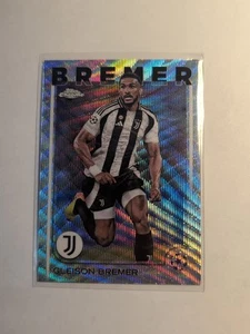2025 Topps Chrome UEFA Gleison Bremer Wave Refractor #107 Juventus - Picture 1 of 2