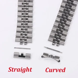 New 2pcs Watch Bracelet Curved End Links for Seiko Skx009 Skx007 Jubilee Oyster - Picture 1 of 27