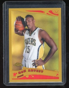2005-06 Topps Chrome Basketball Gold Refractor #142 Ron Artest #/99 - Picture 1 of 2