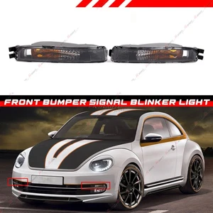 For 2012-2019 Beetle Pair Front Bumper Turn Signal Light Lens Without Bulbs - Picture 1 of 8