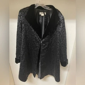 Patra Vintage Black Floral Jacket Blazer - Picture 1 of 3