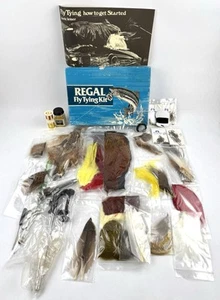 Vintage Regal Fly Tying Kit Fishing W/ Book, Vise, Accessories & Hooks/ Wire - Picture 1 of 19
