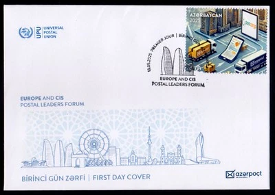 AZERBAIYÁN - FORO DE LÍDERES POSTALES EUROPA Y CIS 2025 - FDC Foto 1 de 4